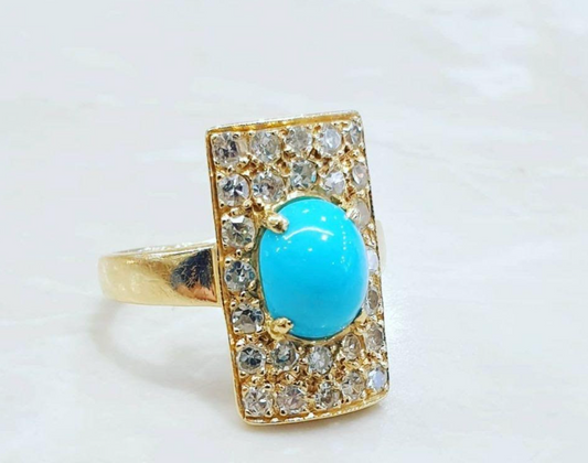 Bague turquoise vintage