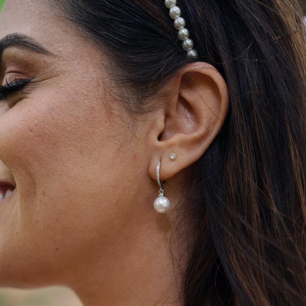 Bridal pearl earrings