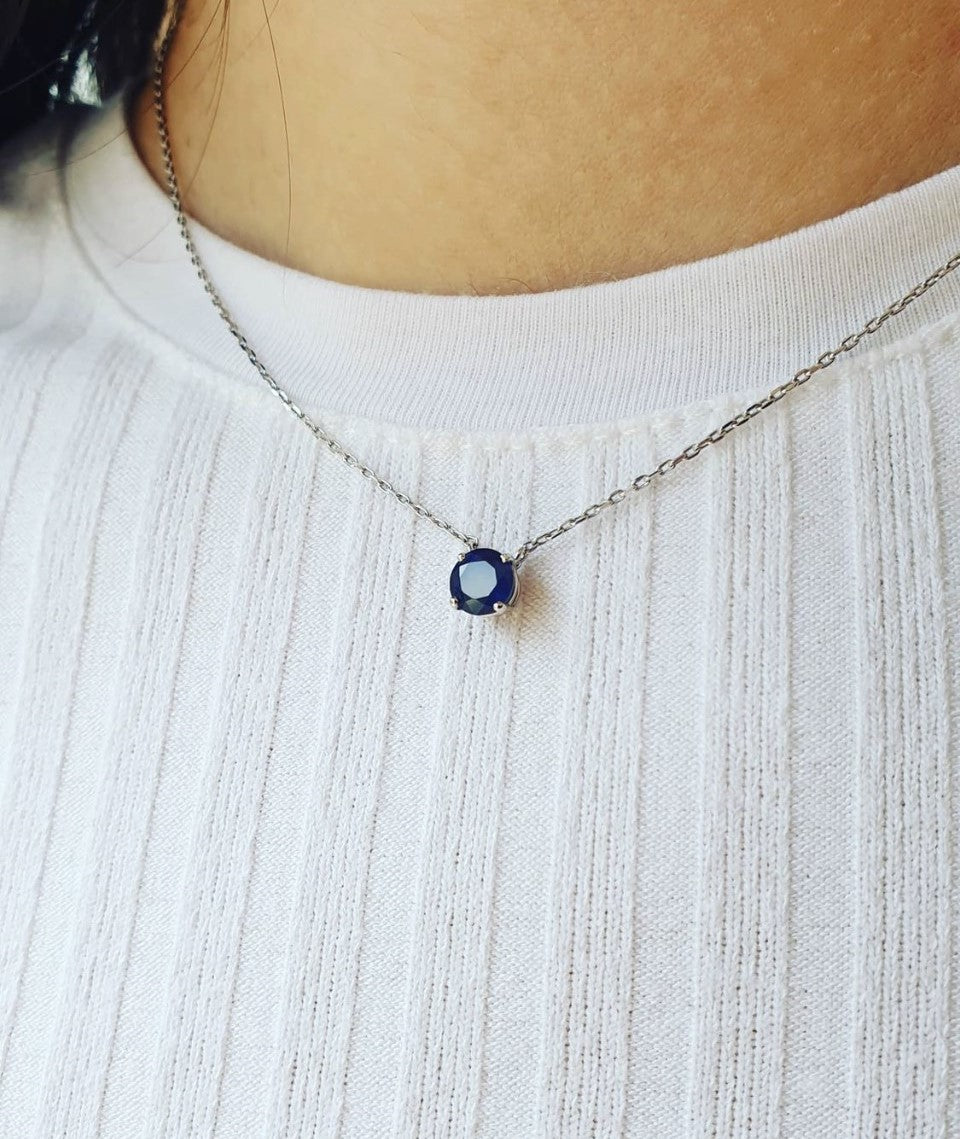 Collier gemme bleu